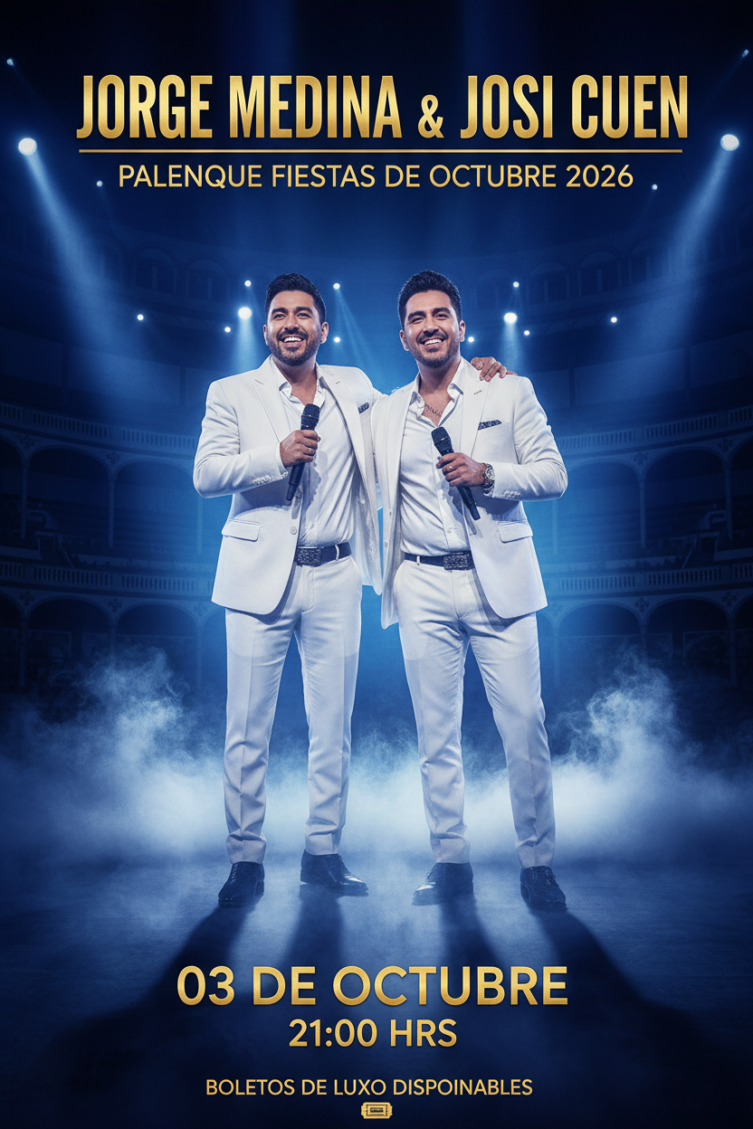 Jorge Medina y Josi Cuen Palenque Fiestas de Octubre 2026
